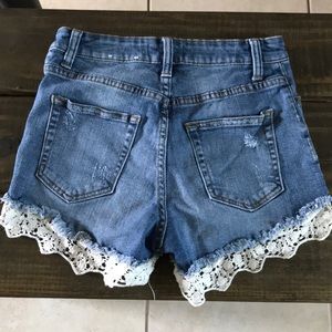 Just USA | XS High Rise Laced Jean Shorts